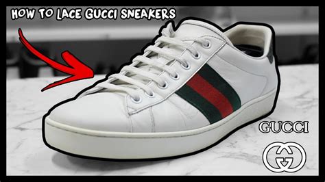 best way to lace gucci sneakers|factory lace Gucci ace sneakers.